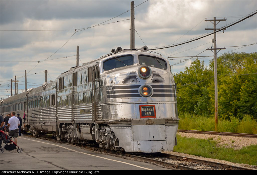 CBQ E5A Locomotive Nebraska Zephyr